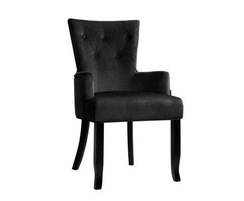 FRENCH PROVINCIAL VELVET DINING CHAIR