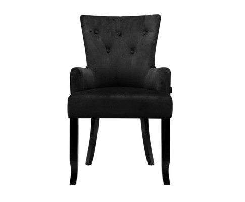 FRENCH PROVINCIAL VELVET DINING CHAIR